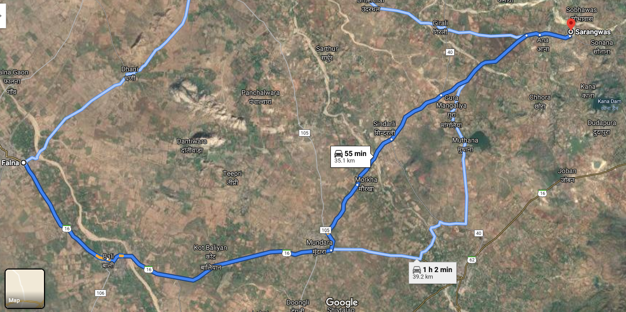 Directions to Sarangwas